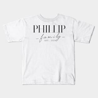 Phillip Family EST. 2020, Surname, Phillip Kids T-Shirt